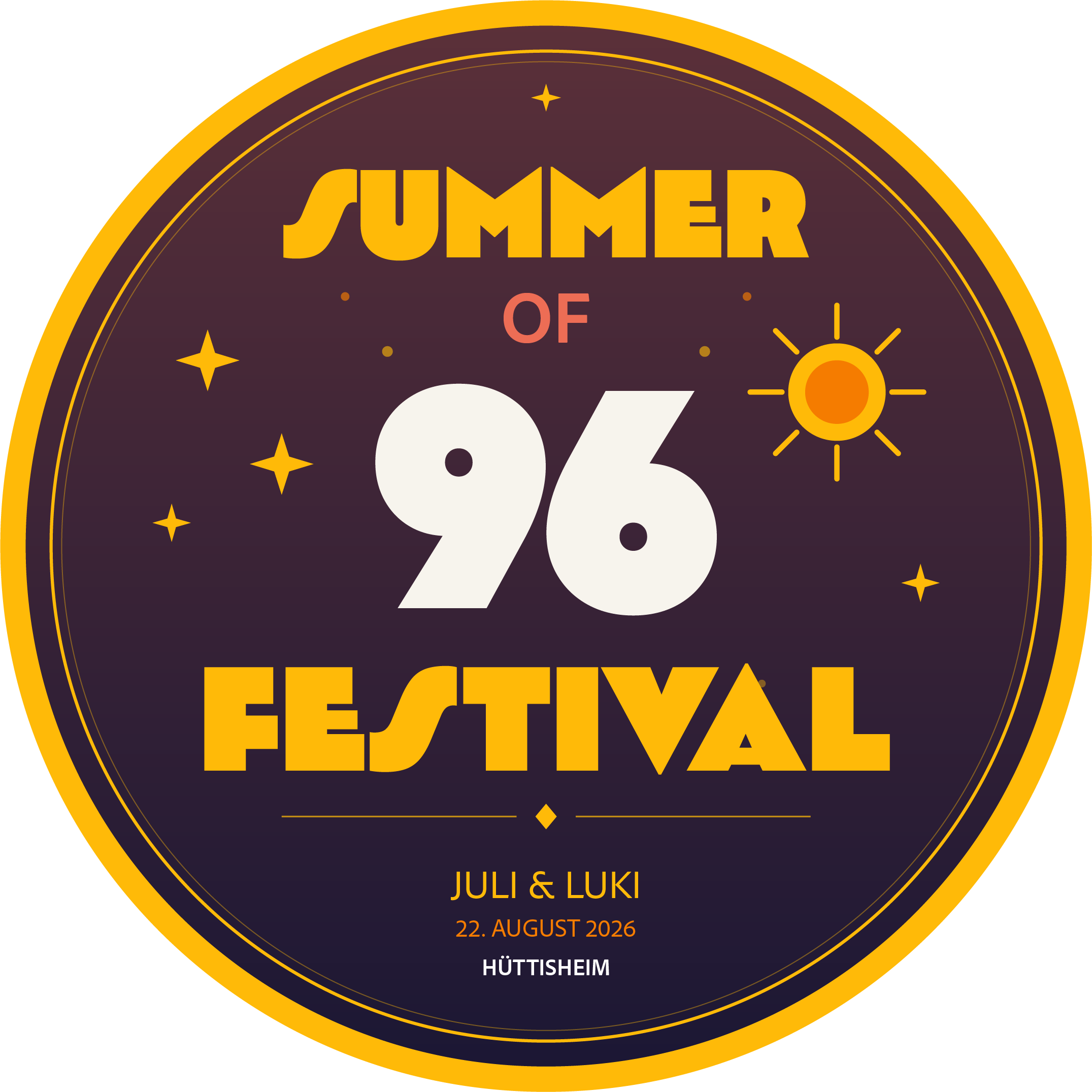 Summer of 96 Festival – Juli & Luki · 22. August 2026 · Hüttisheim